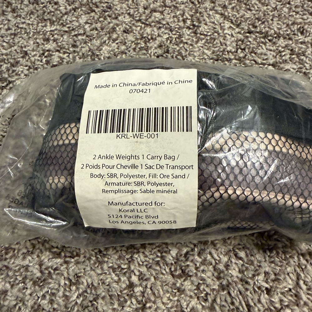 🏷️NWT Koral Ankle Weights with Mesh Bag - Picture 3 of 3